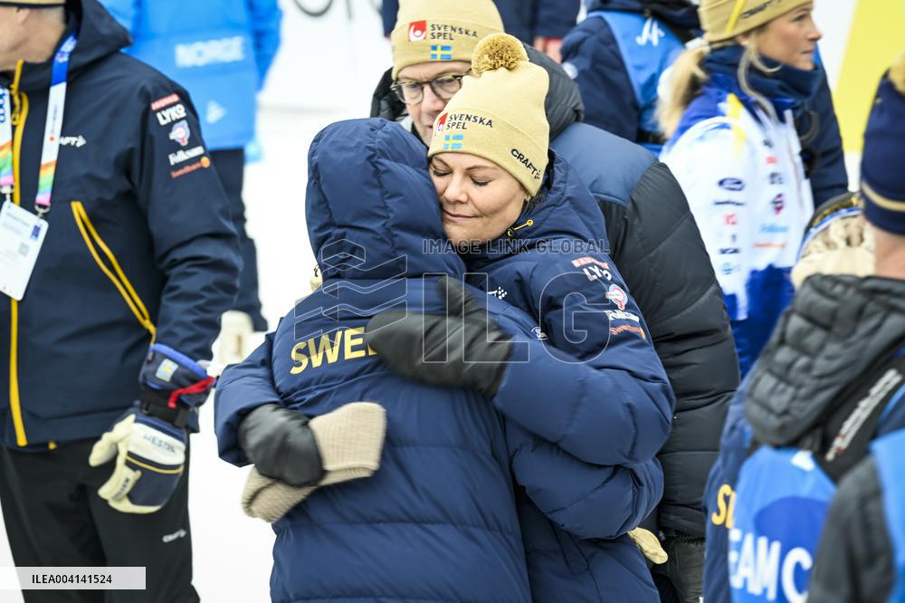 SWEDEN ROYALS AT NORDIC SKI WORLD CHAMPIONSHIPS WOMEN'S 50 KMS