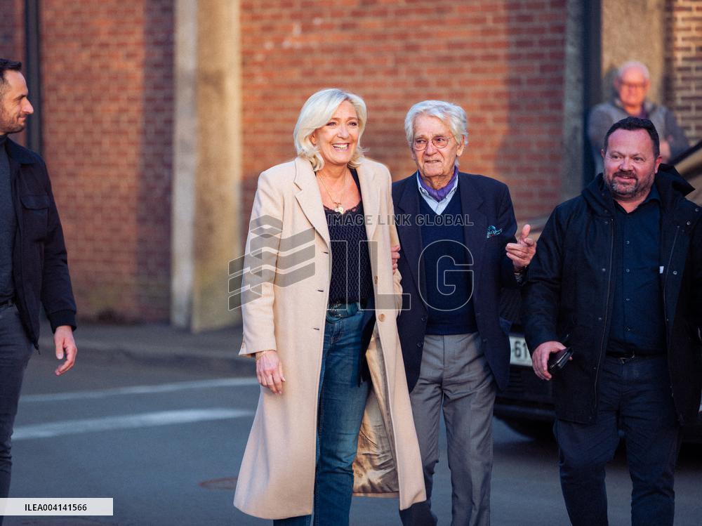 Marine Le Pen Attends The inauguration of Brigitte Bardot Avenue - Henin-Beaumont