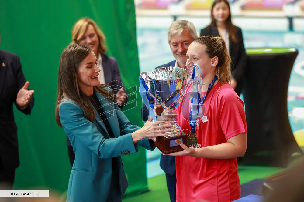 Queen Letizia At The Queen's Cup Water Polo Final - Palma