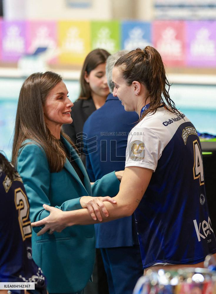 Queen Letizia At The Queen's Cup Water Polo Final - Palma