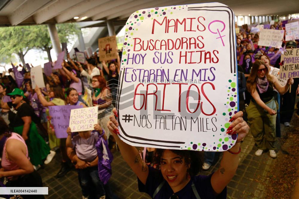 International Womens Day in Monterrey, Mexico