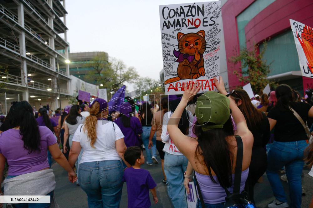 International Womens Day in Monterrey, Mexico