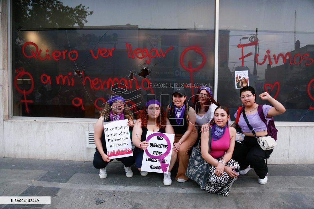 International Womens Day in Monterrey, Mexico