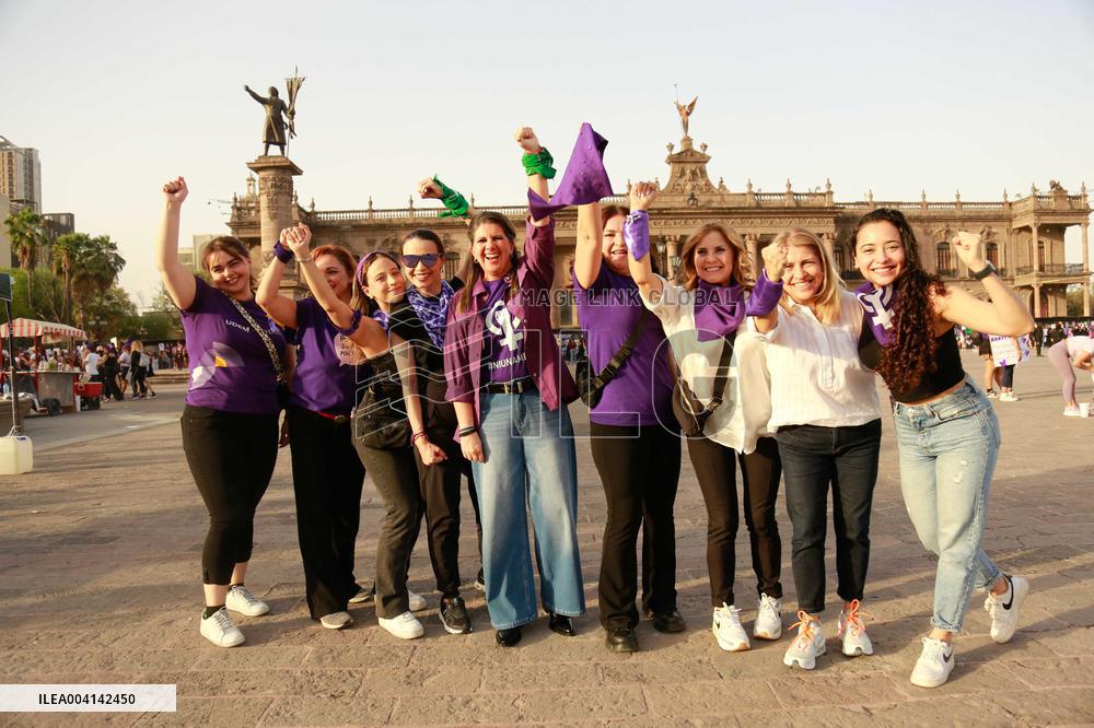 International Womens Day in Monterrey, Mexico