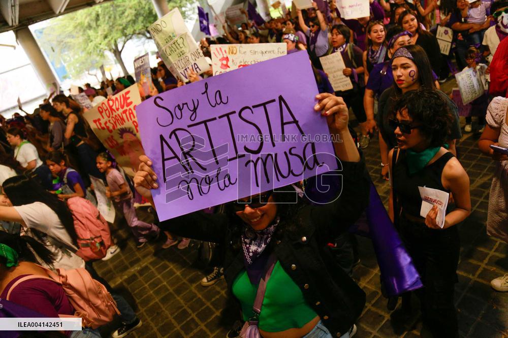International Womens Day in Monterrey, Mexico