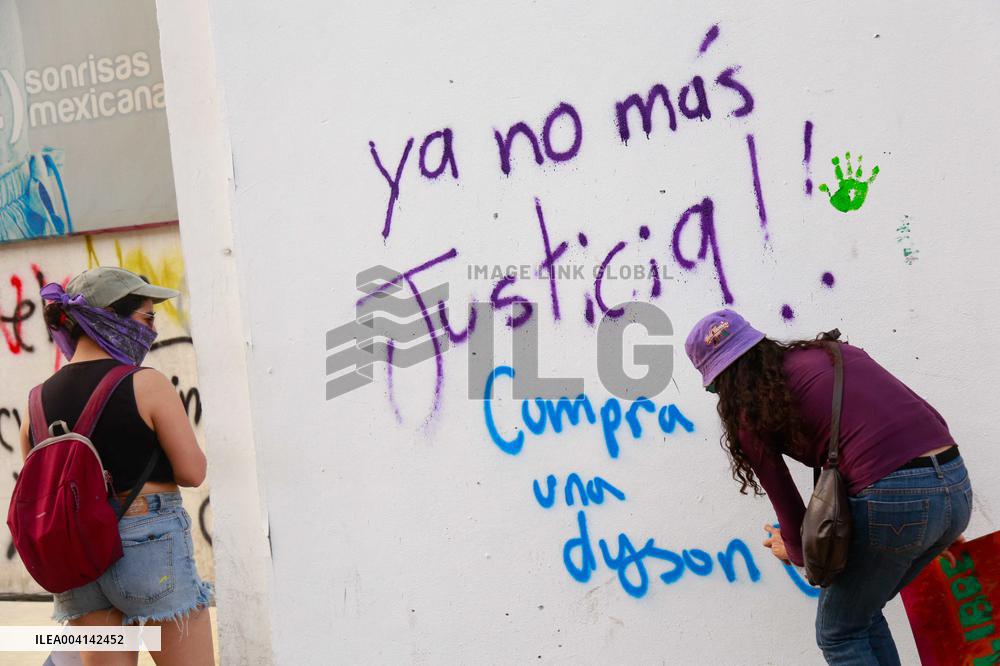 International Womens Day in Monterrey, Mexico
