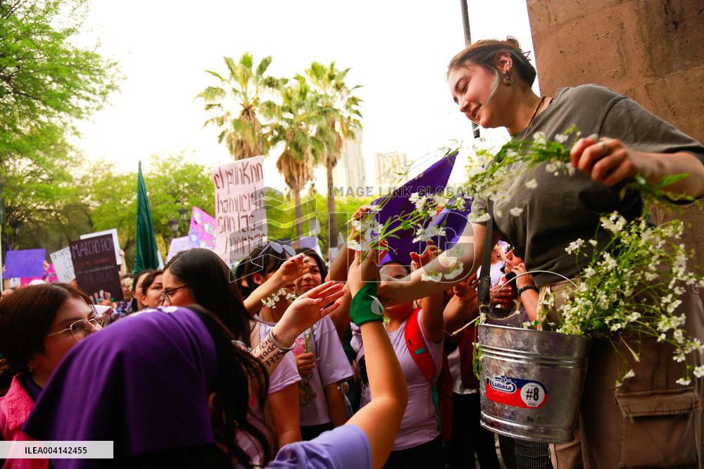 International Womens Day in Monterrey, Mexico