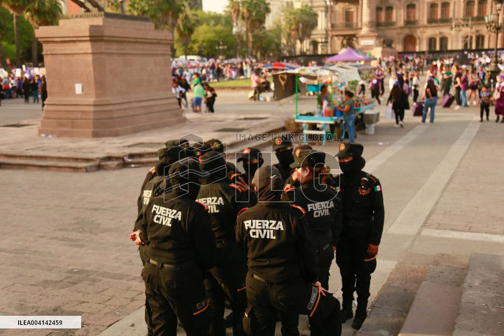 International Womens Day in Monterrey, Mexico