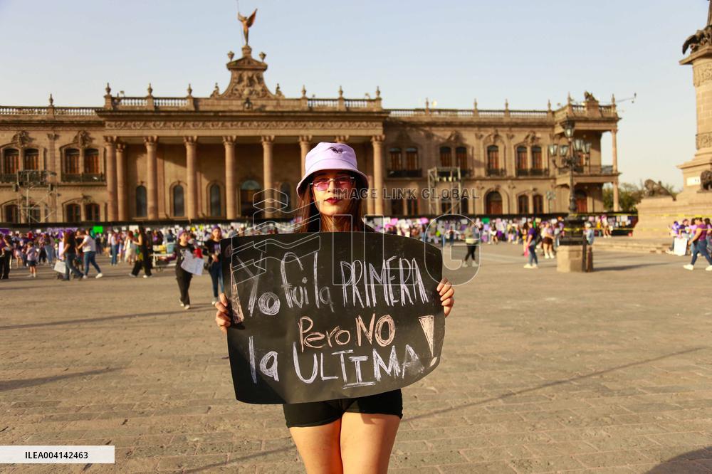 International Womens Day in Monterrey, Mexico
