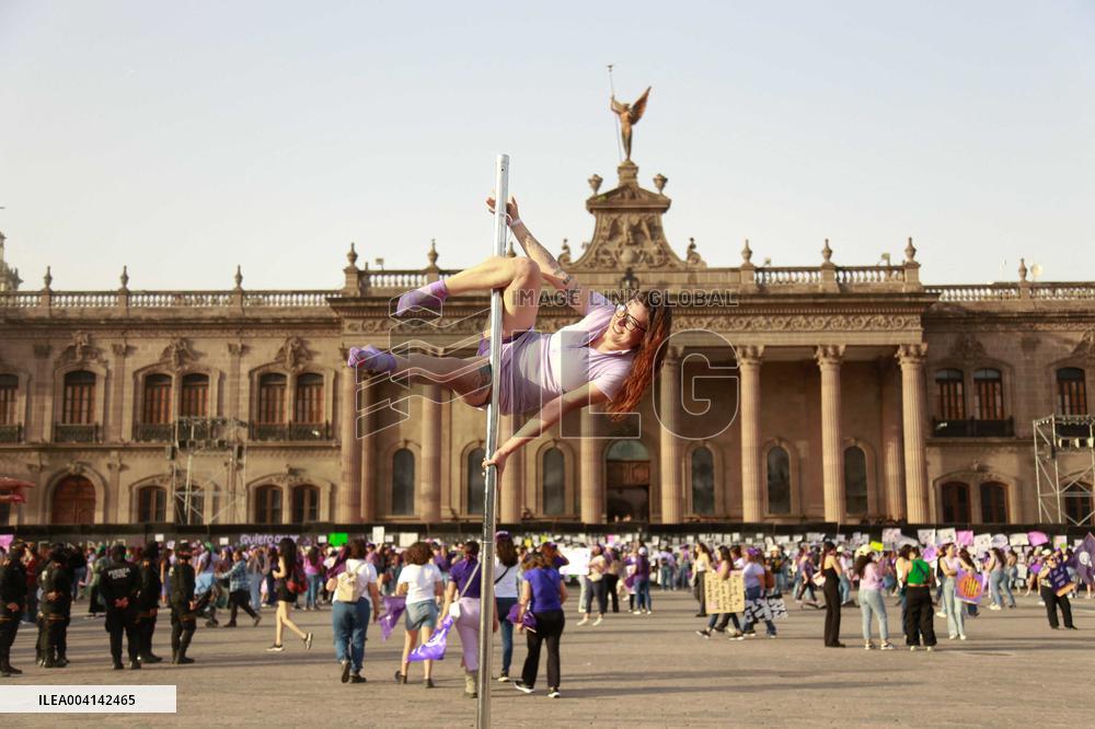International Womens Day in Monterrey, Mexico