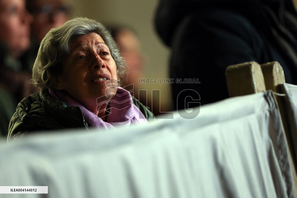 Religion: Cardinal José Tolentino de Mendonca, leads the Rosary for the Pope's health in St. Peter's Square on March 9, 2025