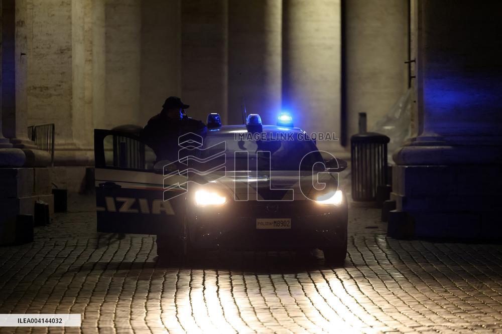 Religion: Cardinal José Tolentino de Mendonca, leads the Rosary for the Pope's health in St. Peter's Square on March 9, 2025