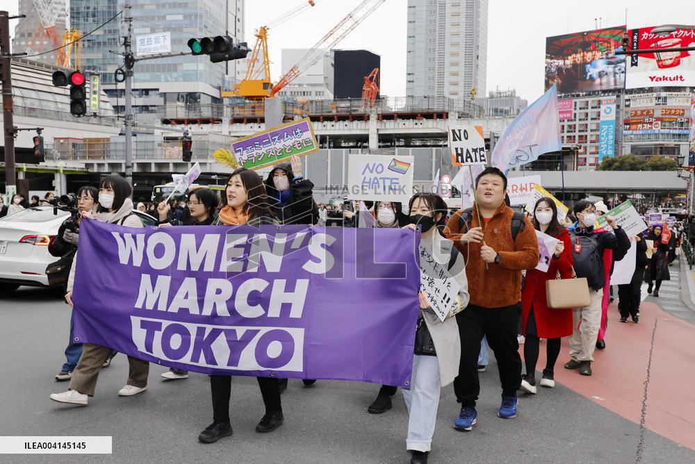 International Women's Day march in Tokyo