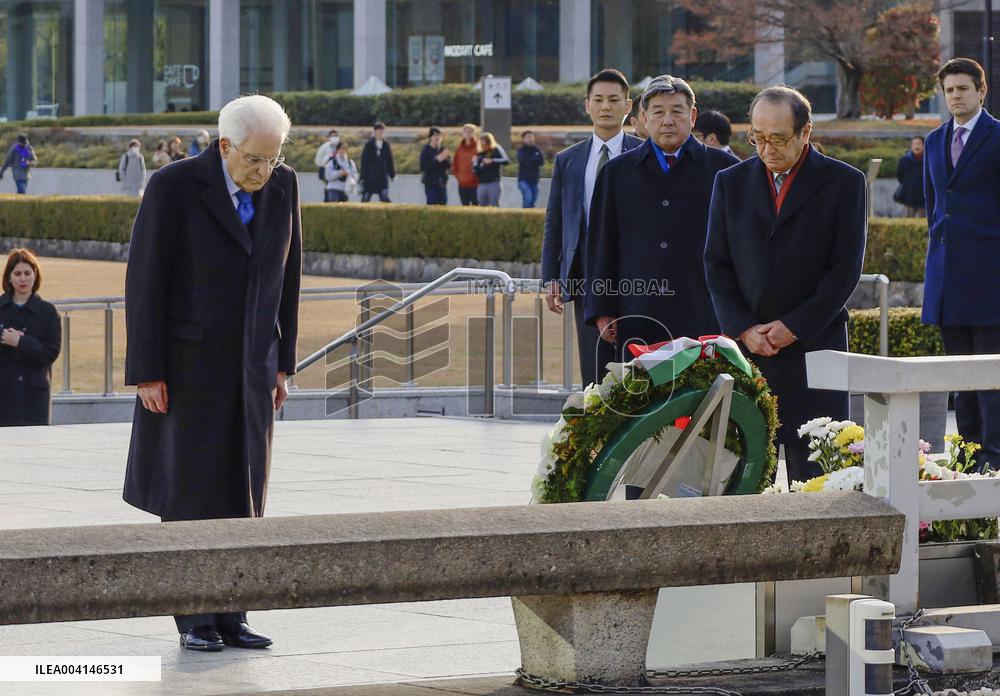 Italian president visits Hiroshima