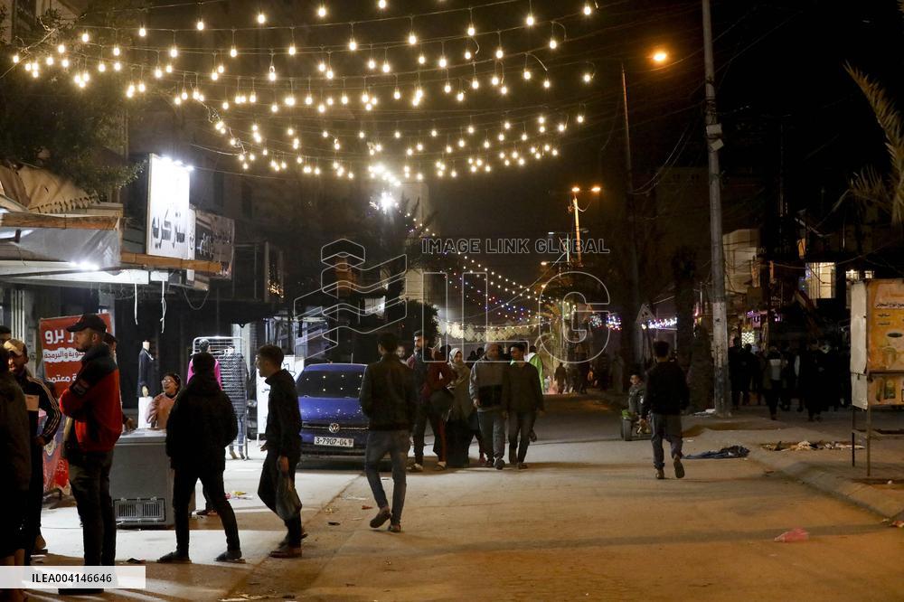 Ramadan night atmosphere from Nuseirat camp