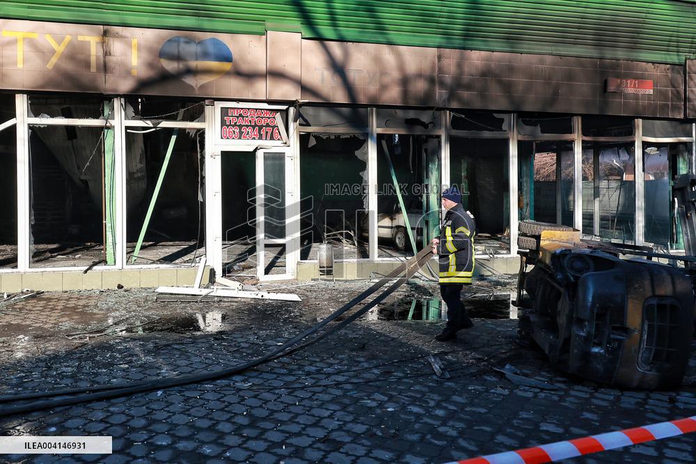 Aftermath of Russian drone attack in Odesa on March 8, 2025