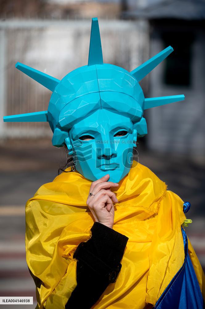 Rally at US Embassy in Kyiv