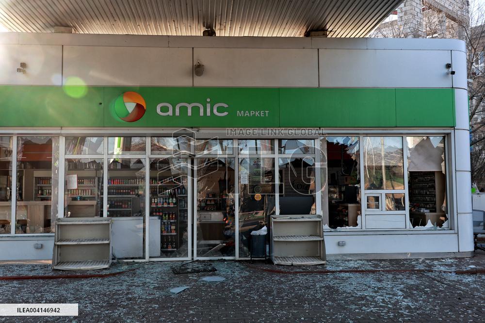 Aftermath of Russian drone attack in Odesa on March 8, 2025