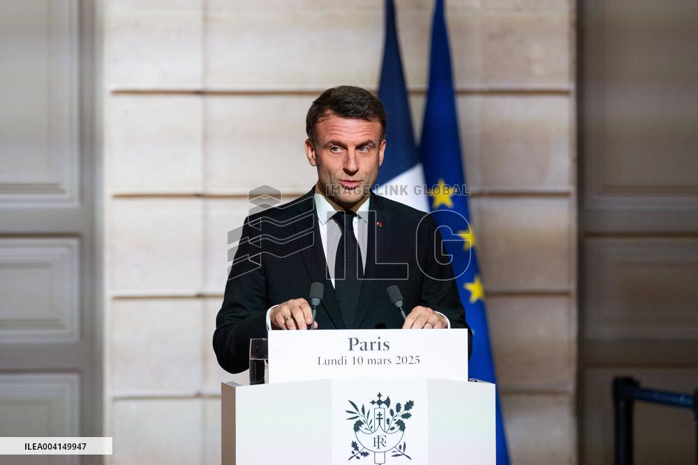 President Macron And President Of Moldova Sandu Press Conference - Paris