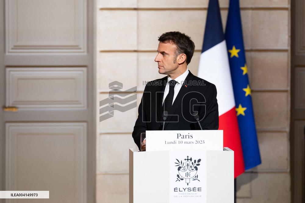 President Macron And President Of Moldova Sandu Press Conference - Paris