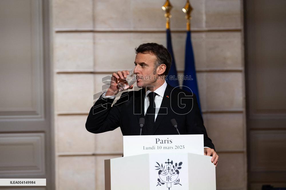 President Macron And President Of Moldova Sandu Press Conference - Paris