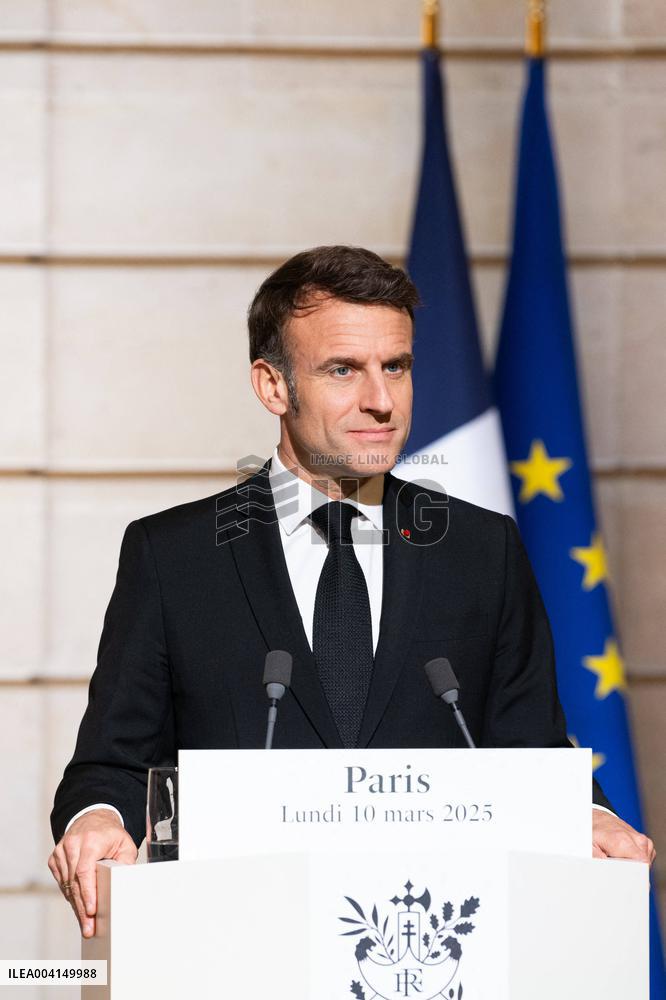President Macron And President Of Moldova Sandu Press Conference - Paris