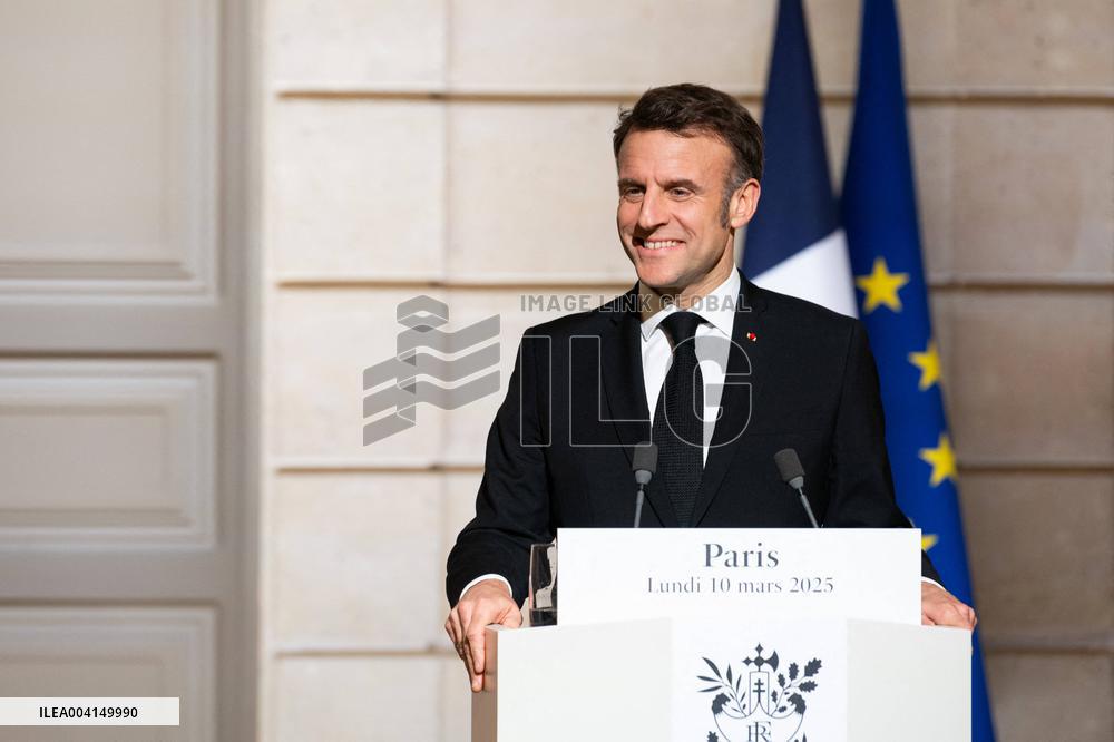 President Macron And President Of Moldova Sandu Press Conference - Paris