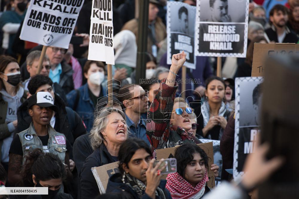 Demonstration Against the Detention Of Mahmoud Khalil - NYC