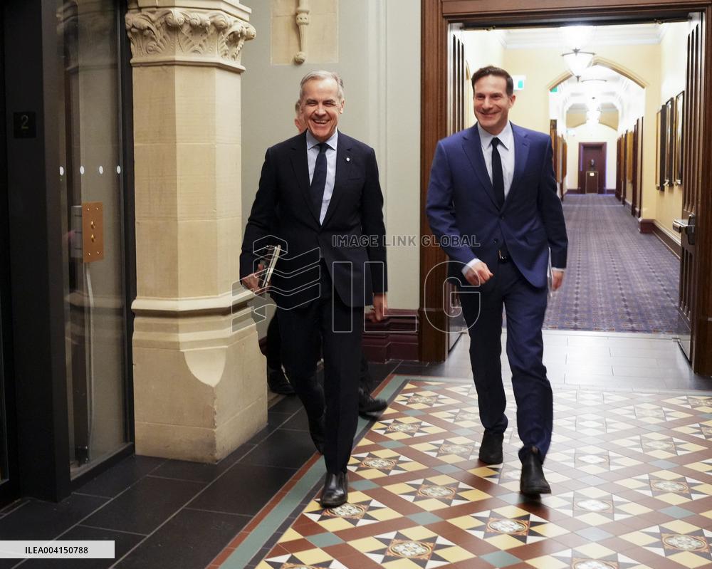 Mark Carney at Caucus Meeting - Ottawa