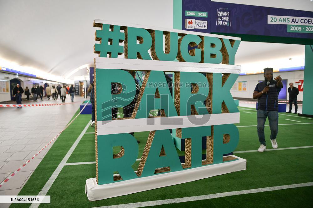 Rugby Park at Auber subway station in Paris - FA