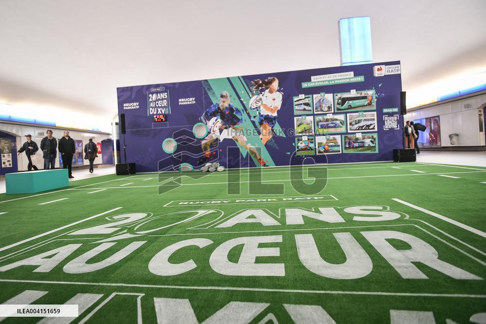 Rugby Park at Auber subway station in Paris - FA