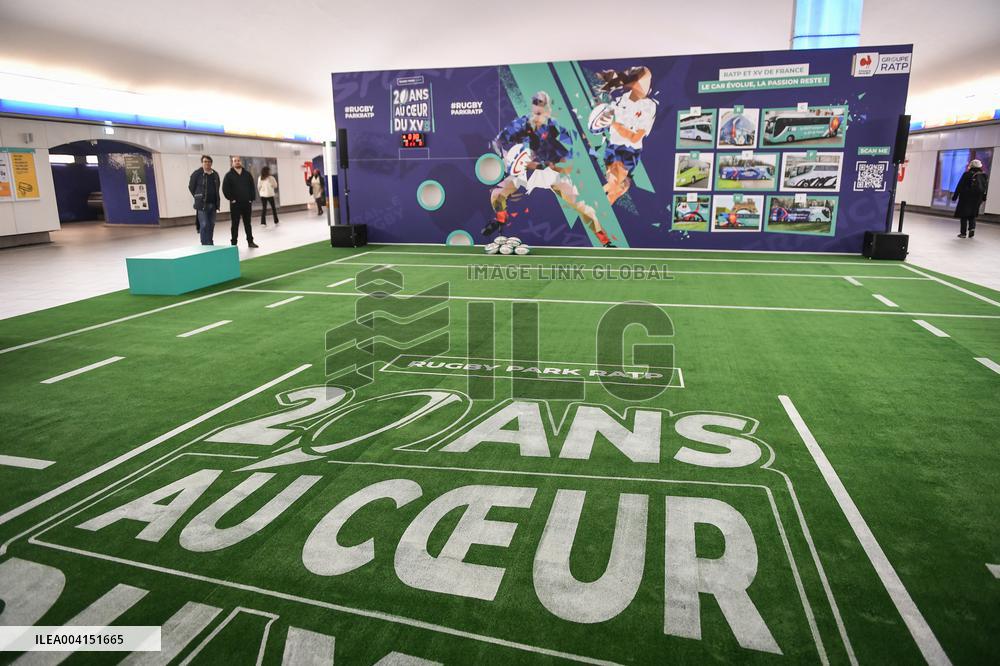 Rugby Park at Auber subway station in Paris - FA