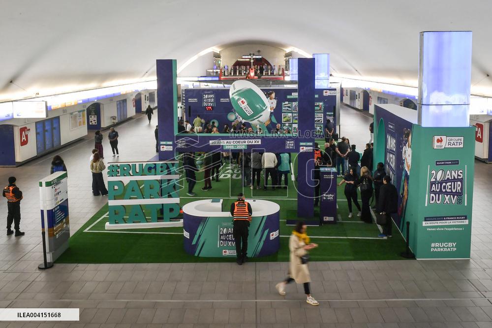 Rugby Park at Auber subway station in Paris - FA
