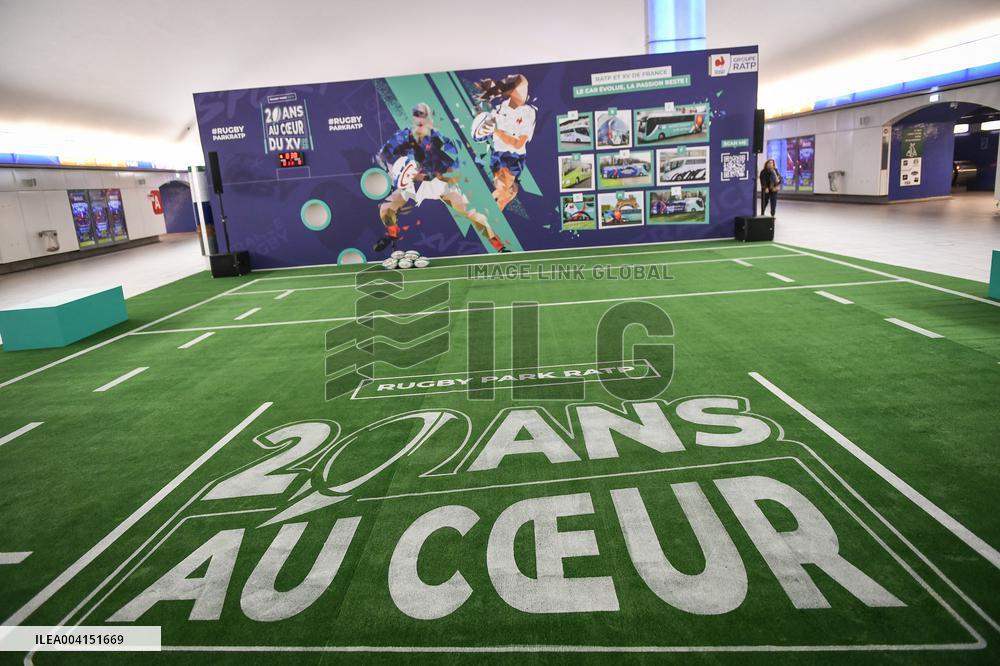 Rugby Park at Auber subway station in Paris - FA