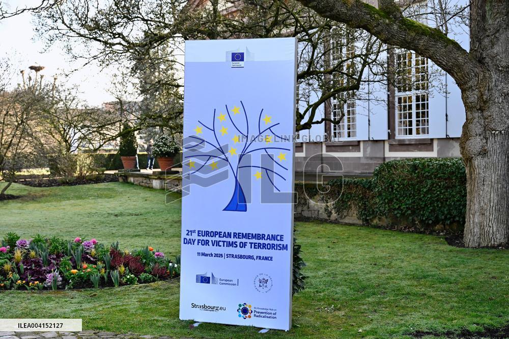 President Macron Attends European Remembrance Day for Victims of Terrorism - Strasbourg