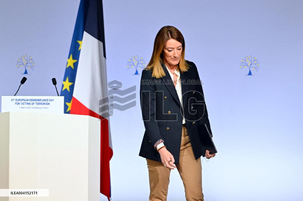 President Macron Attends European Remembrance Day for Victims of Terrorism - Strasbourg
