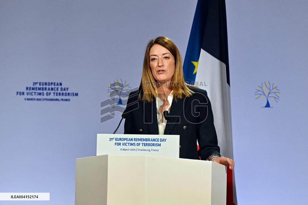 President Macron Attends European Remembrance Day for Victims of Terrorism - Strasbourg
