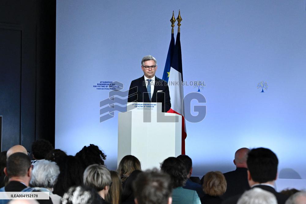 President Macron Attends European Remembrance Day for Victims of Terrorism - Strasbourg