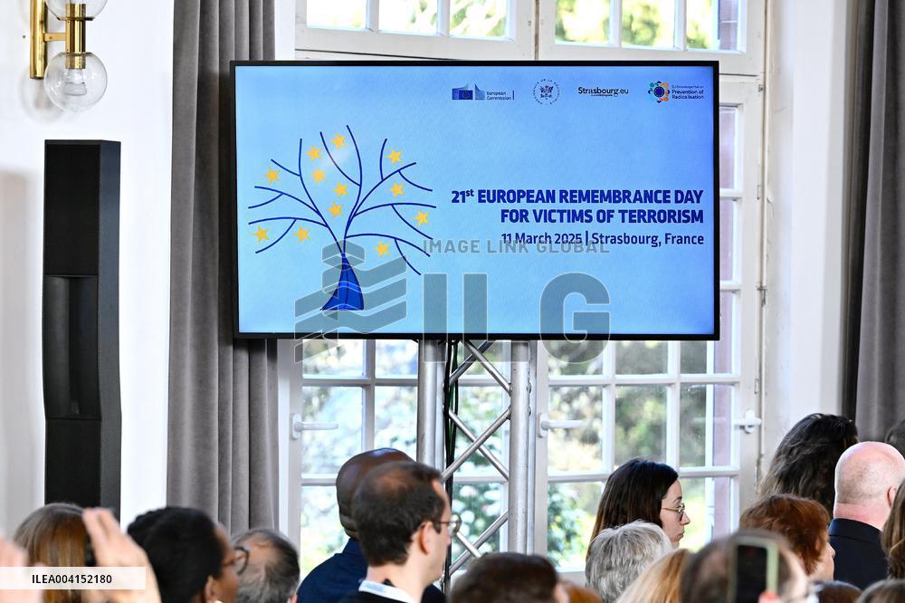 President Macron Attends European Remembrance Day for Victims of Terrorism - Strasbourg