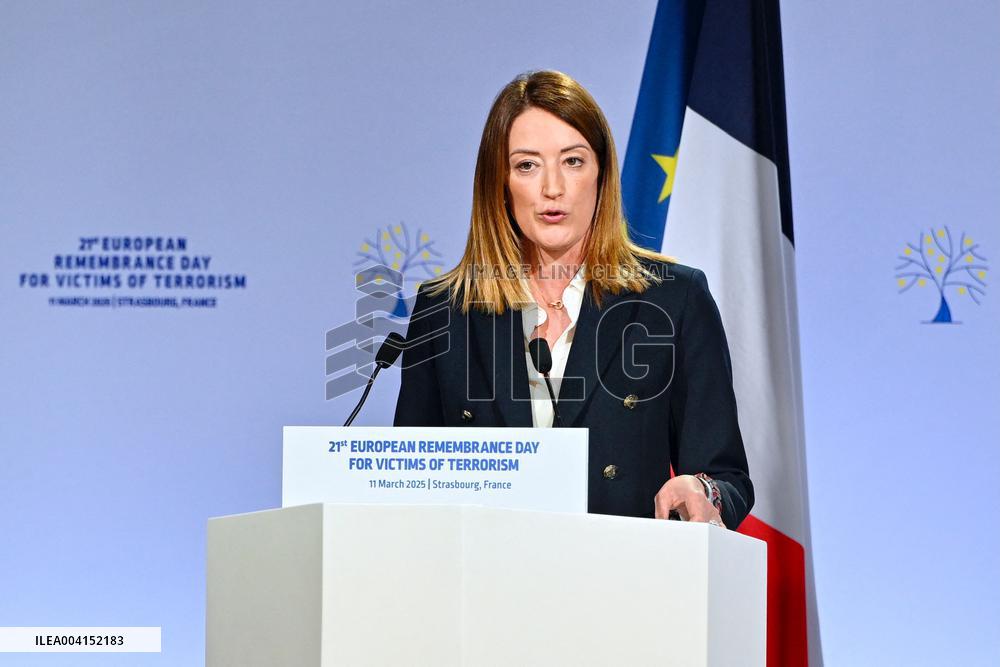 President Macron Attends European Remembrance Day for Victims of Terrorism - Strasbourg