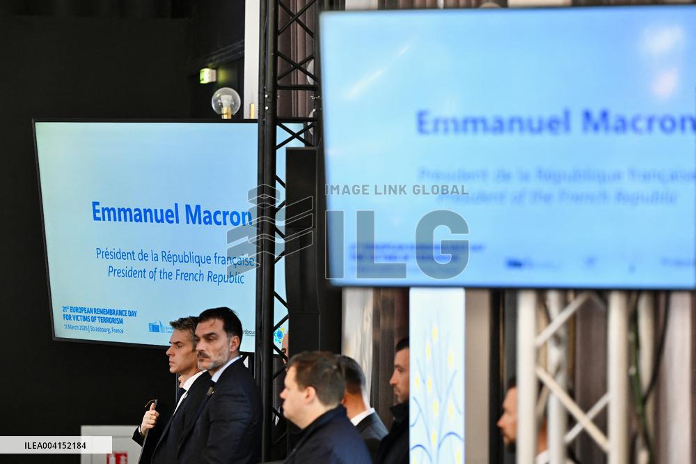 President Macron Attends European Remembrance Day for Victims of Terrorism - Strasbourg