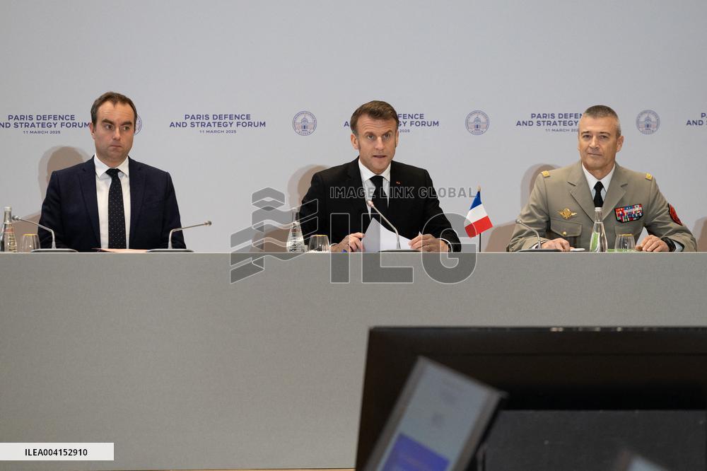 Macron at the Paris Defence and Strategy Forum - Paris