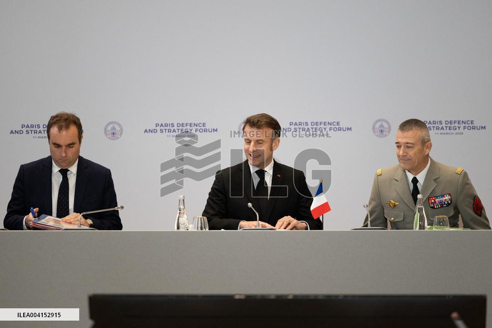 Macron at the Paris Defence and Strategy Forum - Paris