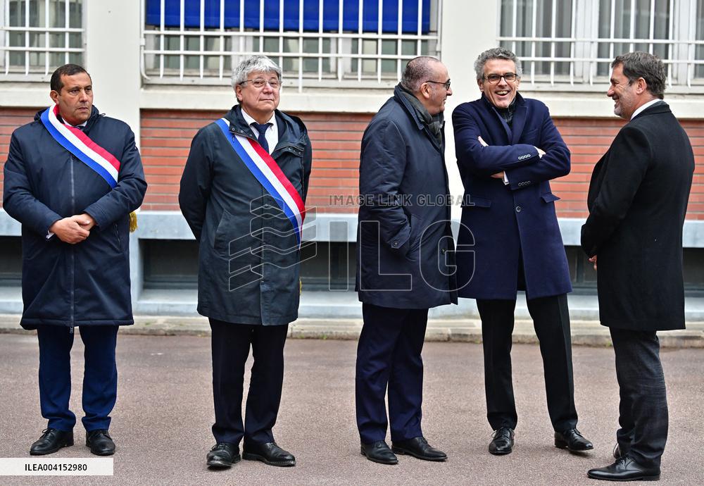 President Macron Lays The Foundation Stone For The New DGSI Site - Saint-Ouen