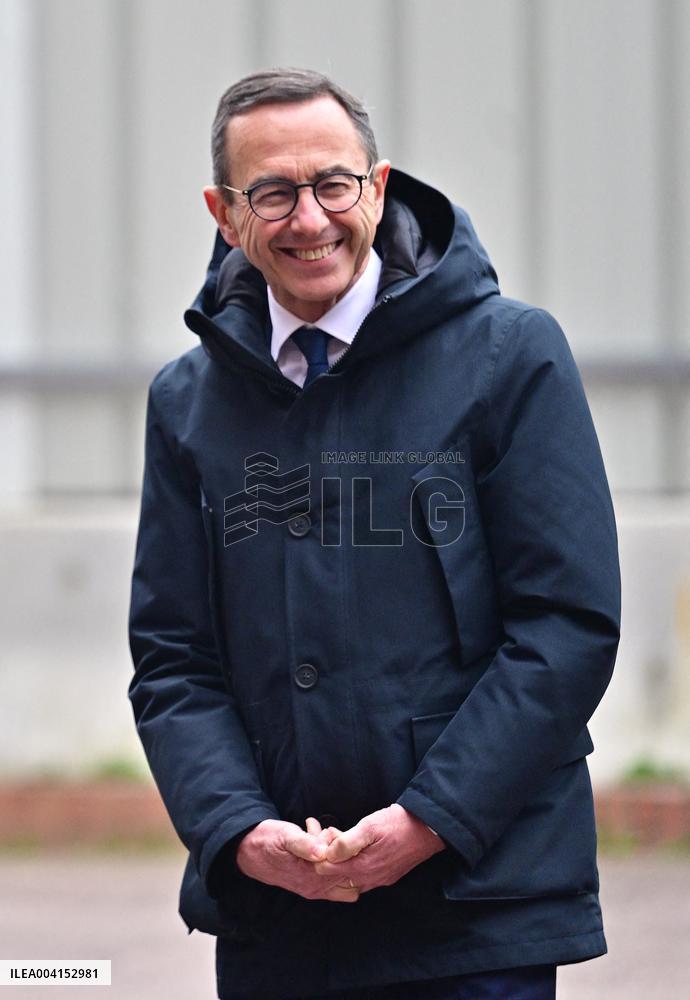 President Macron Lays The Foundation Stone For The New DGSI Site - Saint-Ouen