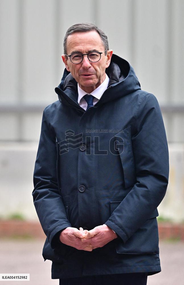 President Macron Lays The Foundation Stone For The New DGSI Site - Saint-Ouen
