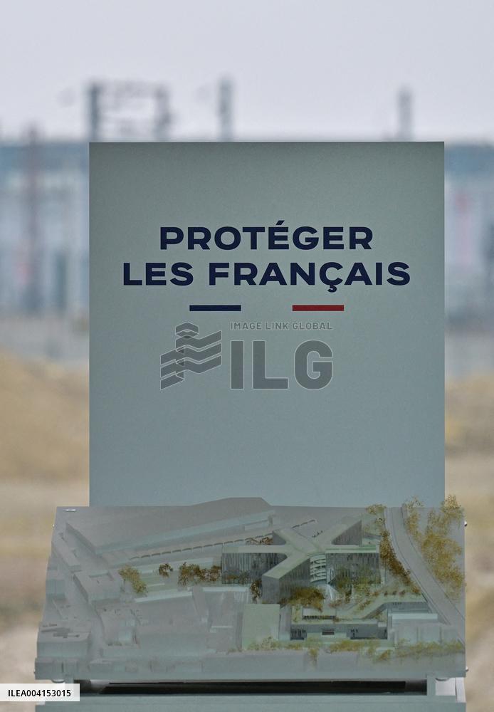 President Macron Lays The Foundation Stone For The New DGSI Site - Saint-Ouen
