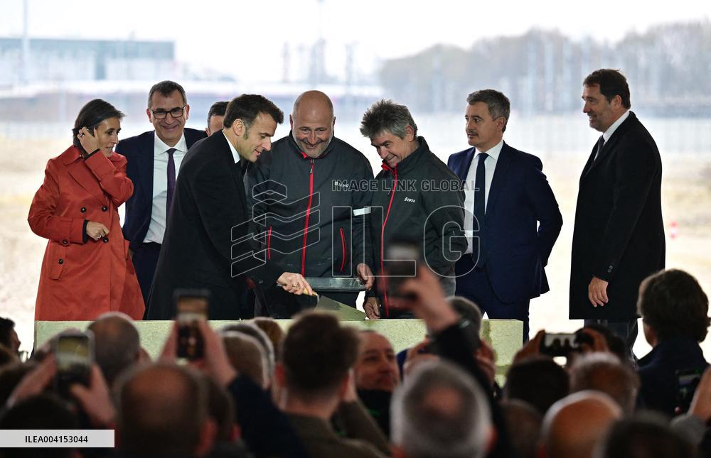 President Macron Lays The Foundation Stone For The New DGSI Site - Saint-Ouen