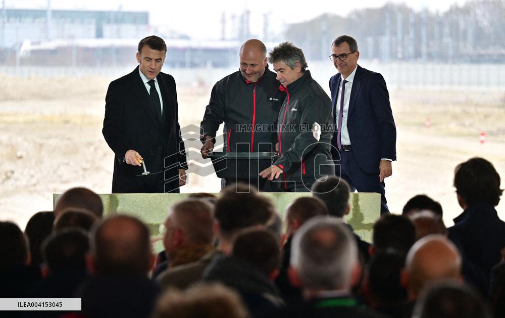 President Macron Lays The Foundation Stone For The New DGSI Site - Saint-Ouen