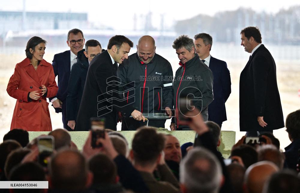 President Macron Lays The Foundation Stone For The New DGSI Site - Saint-Ouen